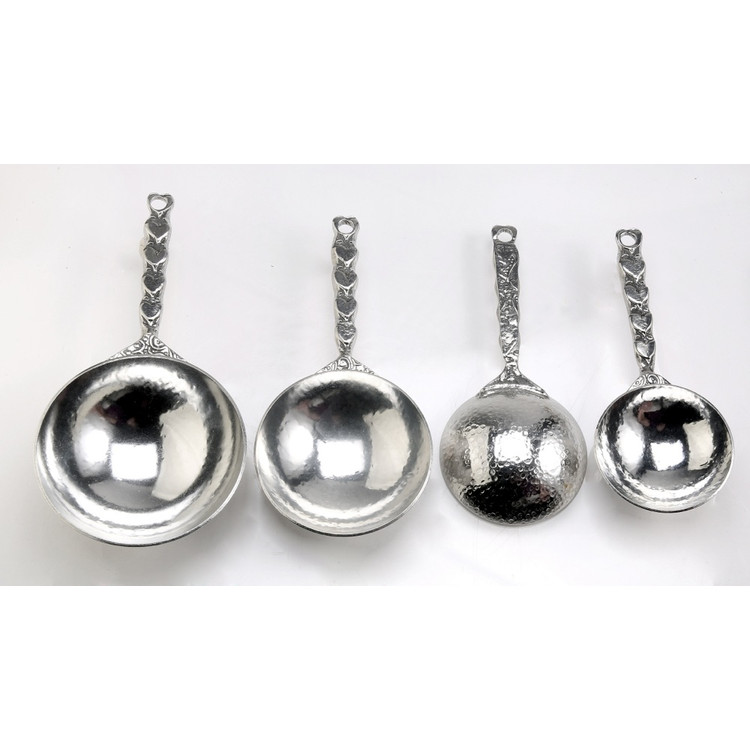 Hearts Pewter Measuring Cups